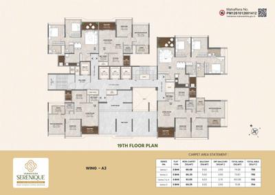 Image of 1500 Sq.ft 3 BHK Apartment / Flat for sale in Venkatesh Serenique Phase 1, Bavdhan, Pune for Rs. 15000000