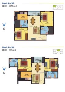Image of 950 Sq.ft 2 BHK Apartment / Flat for sale in Ganga Ishana Apartments, Kolathur, Chennai for Rs. 7000000