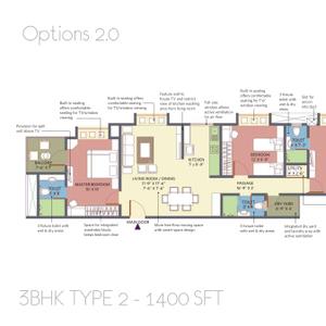 Image of 800 Sq.ft 2 BHK Apartment / Flat for sale in GM Infinite Smondo 2, Electronic City, Bengaluru for Rs. 7200000