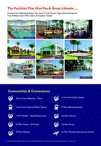 Image of 1110 Sq.ft 2 BHK Apartment / Flat for sale in Arihant City Phase II Buillding F G H I J, Bhiwandi, Thane for Rs. 5700000