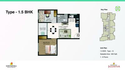 Image of 839 Sq.ft 2 BHK Apartment / Flat for sale in Sowparnika Jazzmyna, Kunnamangalam, Kozhikode for Rs. 5500000
