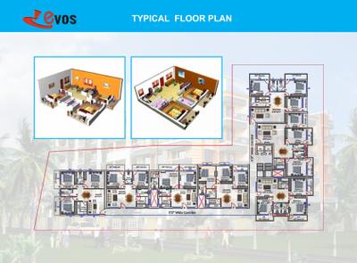 Image of 1587 Sq.ft 3 BHK Apartment / Flat for sale in Evos Palace, Patrapada, Bhubaneswar for Rs. 8500000