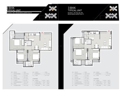Image of 1465 Sq.ft 3 BHK Apartment / Flat for sale in Praharsh Highland, Bopal, Ahmedabad for Rs. 9500000