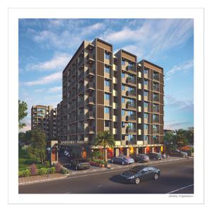 Image of 1215 Sq.ft 2 BHK Apartment / Flat for sale in S J Shashwat Paradise Phase 1, Mahadev Nagar, Ahmedabad for Rs. 3735000