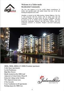 Image of 1600 Sq.ft 3 BHK Apartment / Flat for sale in AGI Jalandhar Heights 2 Extension, Pholriwal, Jalandhar for Rs. 8500000