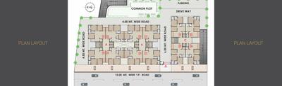 Image of 1575 Sq.ft 3 BHK Apartment / Flat for sale in Kadamb Greens, Zundal, Ahmedabad for Rs. 6500000