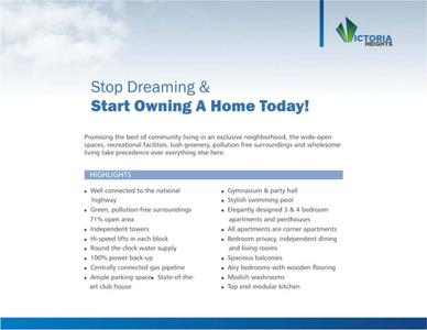 Image of 300 Sq.ft 1 RK Apartment / Flat for sale in Fortune Victoria Heights, Dhakoli, Zirakpur for Rs. 2400000