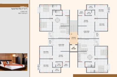 Image of 1650 Sq.ft 3 BHK Apartment / Flat for sale in Lilleria Apartments I And II, Sama Savli, Vadodara for Rs. 5700000