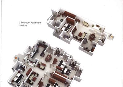 Image of 1425 Sq.ft 2 BHK Apartment / Flat for sale in Mohtisham Canopy, Urwa, Mangalore for Rs. 11000000