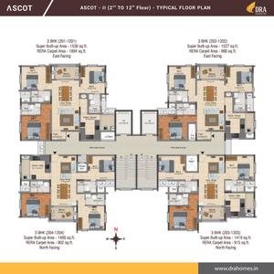 Image of 1018 Sq.ft 2 BHK Apartment / Flat for sale in DRA Ascot, Adambakkam, Chennai for Rs. 16000000