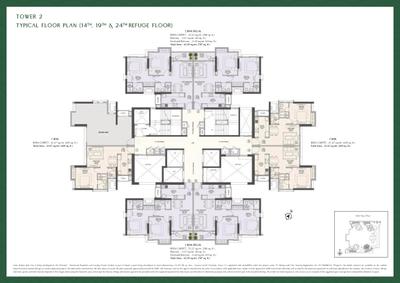 Image of 1050 Sq.ft 2 BHK Apartment / Flat for sale in T10 Raheja Jade City, Nerul, Navi Mumbai for Rs. 21500000