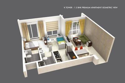 Image of 674 Sq.ft 2 BHK Apartment / Flat for sale in Ganga Millennia Undri Building J And K, Undri, Pune for Rs. 4100000