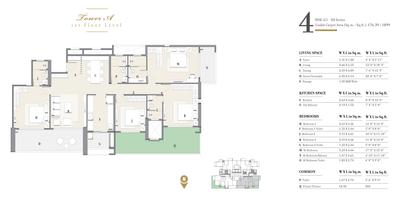 Image of 1800 Sq.ft 3 BHK Apartment / Flat for sale in Kolte Patil 24k Altura Tower D, Baner, Pune for Rs. 15000000