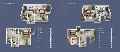 Image of 862 Sq.ft 2 BHK Apartment / Flat for sale in Tanish Park, Charholi Budruk, Pune for Rs. 5200000