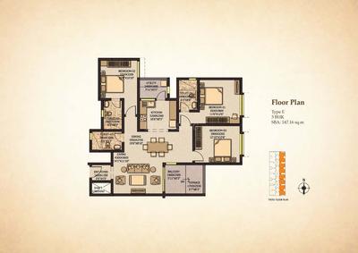 Image of 2145 Sq.ft 3.5 BHK Apartment / Flat for sale in Sobha Casa Paradiso, Chokkanahalli, Bengaluru for Rs. 41000000