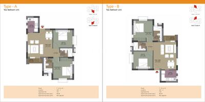 Image of 1226 Sq.ft 3 BHK Apartment / Flat for sale in Unitech Vistas, New Town, Kolkata for Rs. 11000000