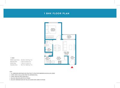 Image of 1234 Sq.ft 3 BHK Apartment / Flat for sale in Godrej Splendour by Godrej Properties Ltd. , K R Puram, Bengaluru for Rs. 15548400