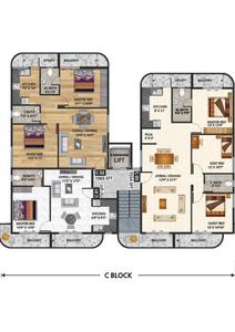 Image of 1272 Sq.ft 3 BHK Apartment / Flat for sale in Adithi Bliss, Kachamaranahalli, Bengaluru for Rs. 9000000