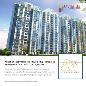 Image of 1495 Sq.ft 3 BHK Apartment / Flat for sale in Panchsheel Pratistha Phase 1 Tower T4 To T7, Sector 75, Noida for Rs. 21000000