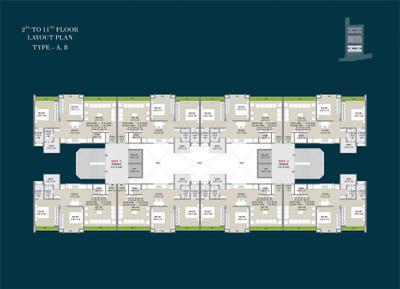 Image of 1250 Sq.ft 2 BHK Apartment / Flat for sale in J B Venezia Skyz, Tavra, Bharuch for Rs. 4500000