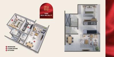 Image of 620 Sq.ft 1 BHK Apartment / Flat for sale in Happy Home Cornerstone, Kurla East, Mumbai for Rs. 9700000