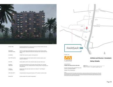 Image of 1760 Sq.ft 3 BHK Apartment / Flat for sale in Parisar 80, Bopal, Ahmedabad for Rs. 9800000
