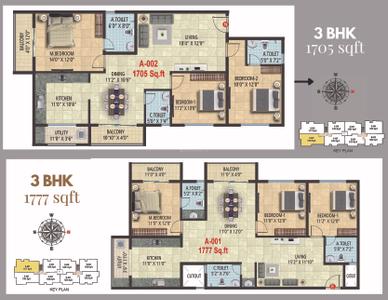Image of 1250 Sq.ft 3 BHK Apartment / Flat for sale in Sonin Park South, Arakere, Bengaluru for Rs. 17200000
