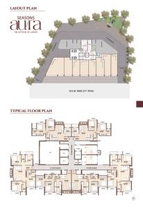 Image of 1030 Sq.ft 2 BHK Apartment / Flat for sale in Seasons Aura, Kalyan West, Kalyan for Rs. 8600000