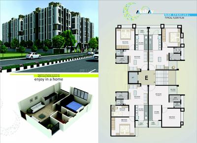 Image of 657 Sq.ft 1 BHK Apartment / Flat for sale in Akshay Residency, Chandkheda, Ahmedabad for Rs. 3300000