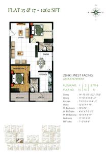 Image of 1262 Sq.ft 2 BHK Apartment / Flat for sale in Manbhum Home Tree, Jeedimetla, Hyderabad for Rs. 12000000