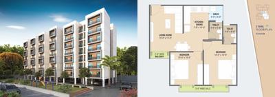 Image of 480 Sq.ft 1 BHK Apartment / Flat for sale in Aangan Sky View Phase 1, Waghodia Road, Vadodara for Rs. 2250000
