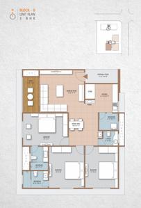 Image of 2300 Sq.ft 3 BHK Apartment / Flat for sale in Haridev Aatreya, Sargasan, Gandhinagar for Rs. 10000000