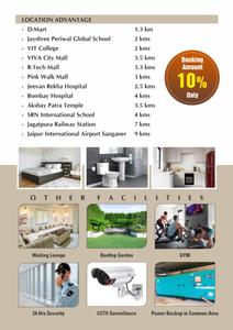 Image of 1380 Sq.ft 3 BHK Apartment / Flat for sale in Shivam Grand, Jagatpura, Jaipur for Rs. 5000000