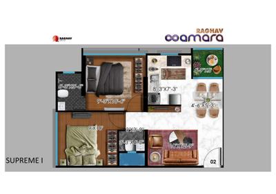 Image of 425 Sq.ft 1 BHK Apartment / Flat for sale in Raghav Amara, Kurla East, Mumbai for Rs. 10500000