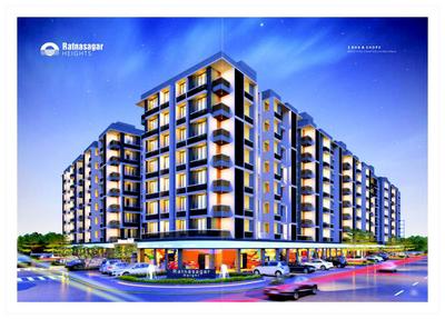 Image of 1190 Sq.ft 2 BHK Apartment / Flat for sale in Ratnasagar Heights, New Ranip, Ahmedabad for Rs. 5500000