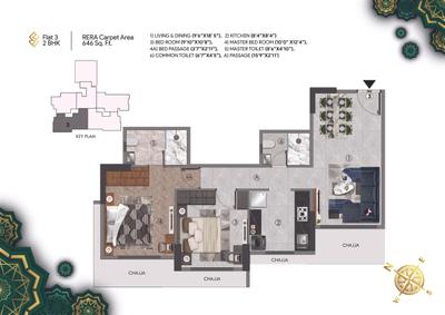 Image of 766 Sq.ft 2 BHK Apartment / Flat for sale in Sanghvi Sapphire, Jogeshwari West, Mumbai for Rs. 26000000