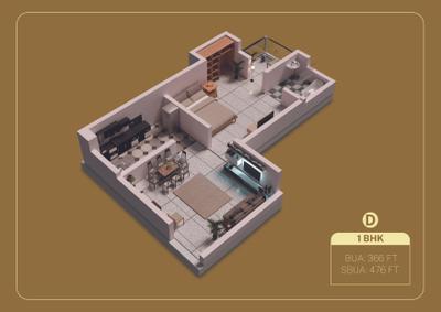 Image of 692 Sq.ft 2 BHK Apartment / Flat for sale in Alliance Skybrook Residences, Hatigaon, Guwahati for Rs. 4700000