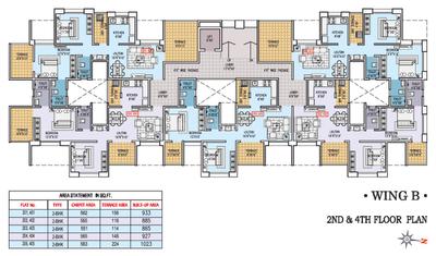 Image of 1000 Sq.ft 2 BHK Apartment / Flat for sale in Mittal Sun Aura, Anand Nagar, Sinhagad Road, Pune for Rs. 9500000