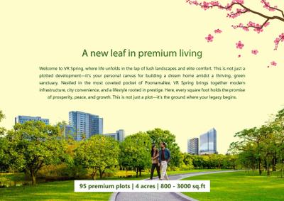 Image of 1056 Sq.ft Residential Plot / Land for sale in VR Kochar Spring, Poonamallee, Chennai for Rs. 5900000