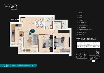 Image of 1640 Sq.ft 3 BHK Apartment / Flat for sale in Vario Homes, Hebbal, Bengaluru for Rs. 26000000