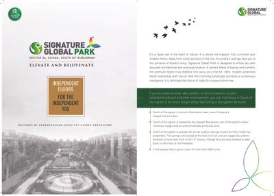 Image of 1081 Sq.ft 3 BHK Apartment / Flat for sale in Signature Global Park V, Sector 36, Sohna for Rs. 9500000