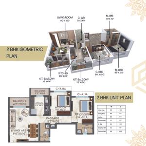 Image of 680 Sq.ft 1 BHK Apartment / Flat for sale in Parwati Colossal, Kalyan East, Kalyan for Rs. 3880000