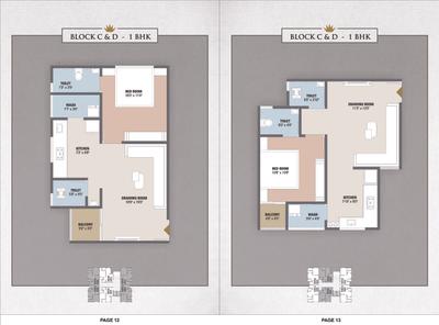 Image of 1125 Sq.ft 2 BHK Apartment / Flat for sale in Royal Riviera, Lambha, Ahmedabad for Rs. 3350000