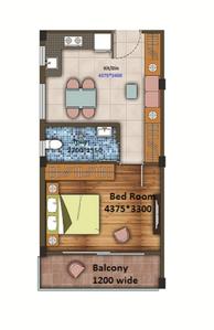 Image of 575 Sq.ft 1 BHK Apartment / Flat for sale in Mritshikha Boutique Apartments, Gopalnagar, Bolpur-Santiniketan for Rs. 1500000