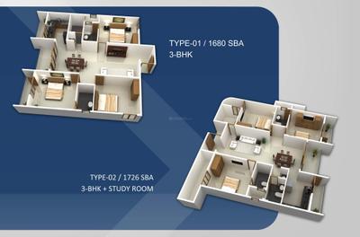 Image of 1385 Sq.ft 2 BHK Apartment / Flat for sale in Manito Commanders Marvel, Anantapura, Bengaluru for Rs. 8000000