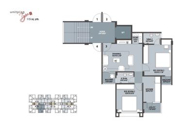 Image of 1170 Sq.ft 2 BHK Apartment / Flat for sale in Dharmadev Swaminarayan Park Naroda, Nava Naroda, Ahmedabad for Rs. 2151000