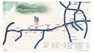 Image of 1854 Sq.ft 3 BHK Apartment / Flat for sale in J 36, Sector 36, Sohna for Rs. 30396000