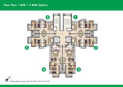Image of 429 Sq.ft 1 BHK Apartment / Flat for sale in Lodha Amara Tower 42 And 43, Thane West, Thane for Rs. 8000000