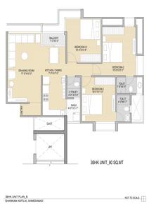 Image of 1245 Sq.ft 2 BHK Apartment / Flat for sale in Shiv Sharnam Antlia, Janta Nagar, Ahmedabad for Rs. 6000000