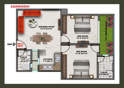 Image of 1600 Sq.ft 3 BHK Apartment / Flat for sale in Lucky Aestor Square, Noida Extension, Greater Noida for Rs. 6200000